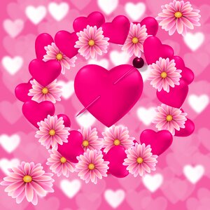 Love romantic hearts