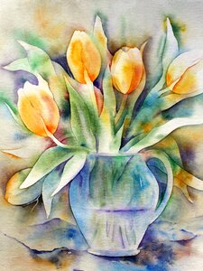 Watercolor flower art