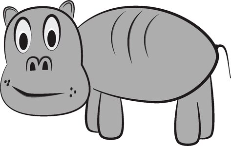 Animal gray cartoon Free illustrations