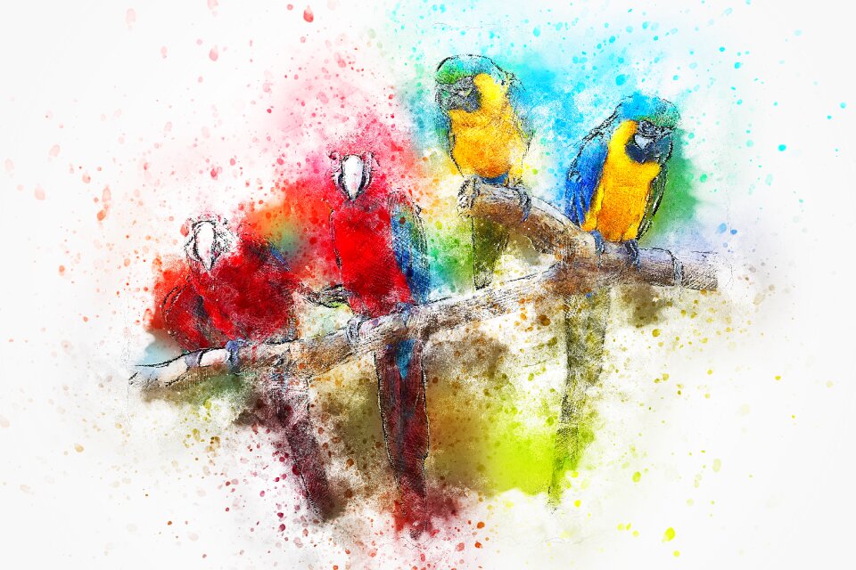 Art watercolor animal