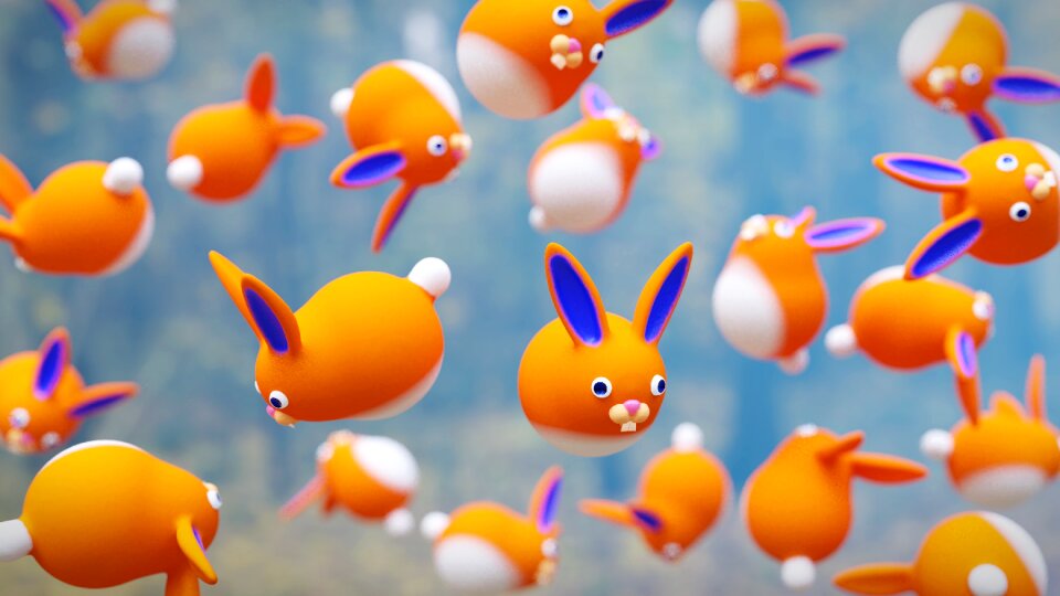 Blender portfolio orange