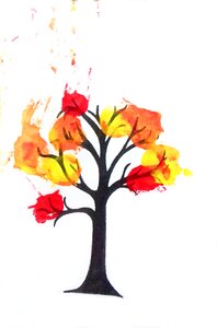 Flower desktop colored tree