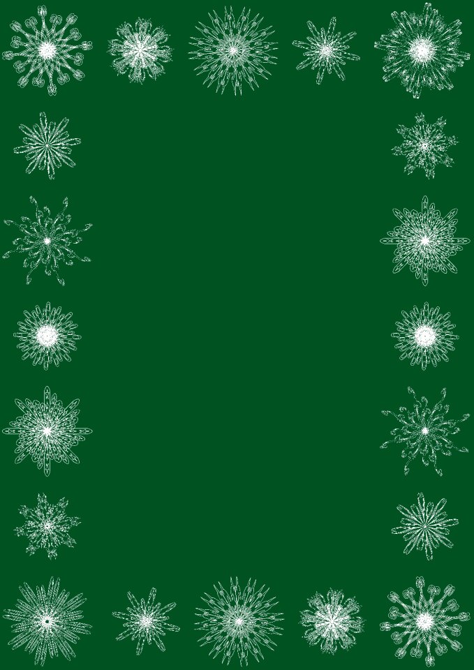Snow snowflake green