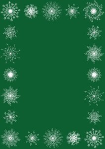 Snow snowflake green