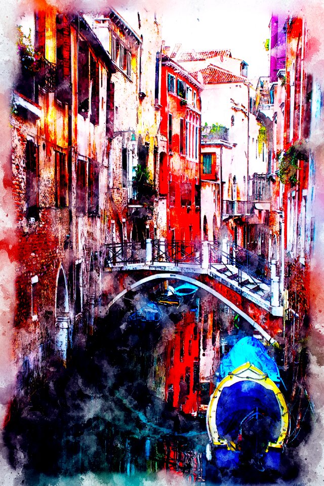 Water house watercolor