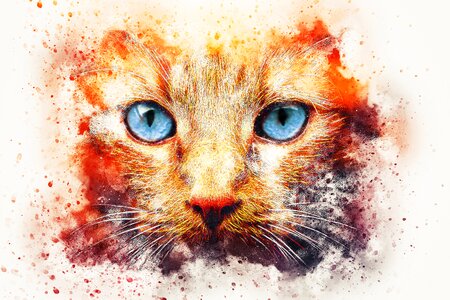 Animal watercolor vintage
