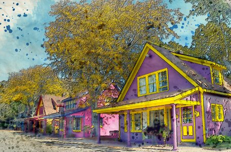 Colorful structure house