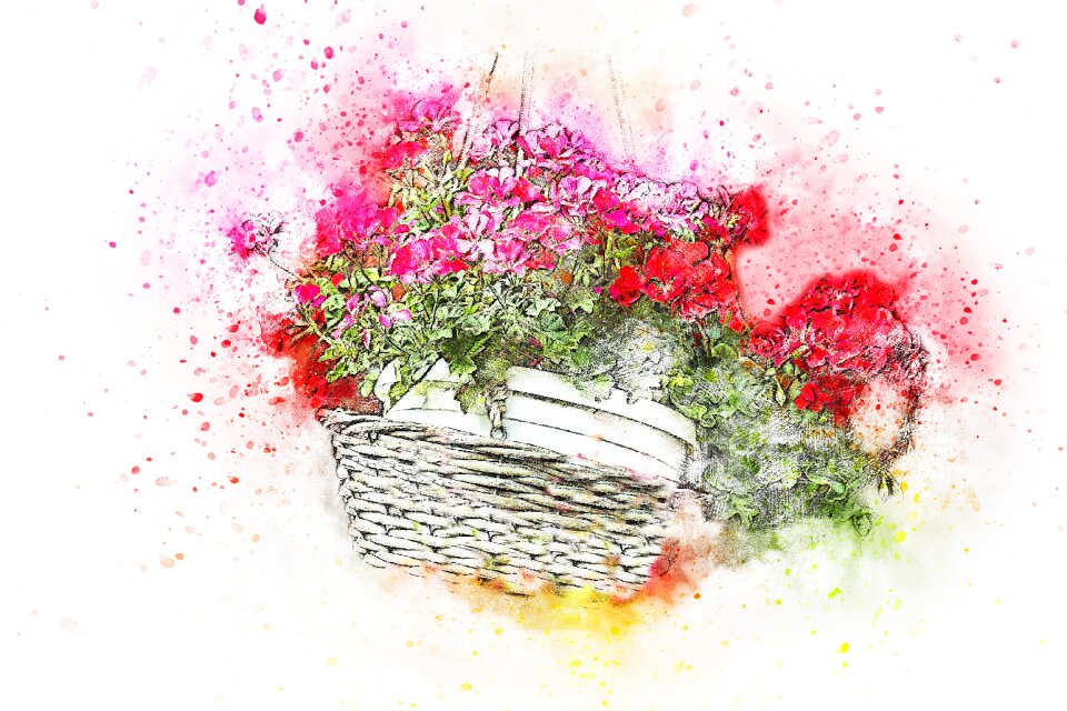 Watercolor vintage summer