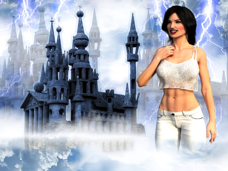 Compose fairy tales clouds