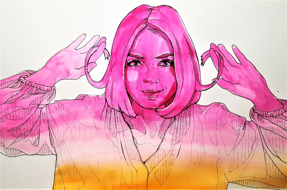 Woman girl portrait