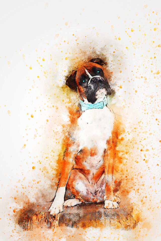 Animal watercolor vintage