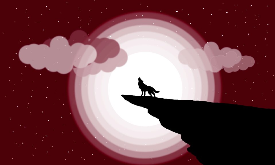 Red sky night Free illustrations