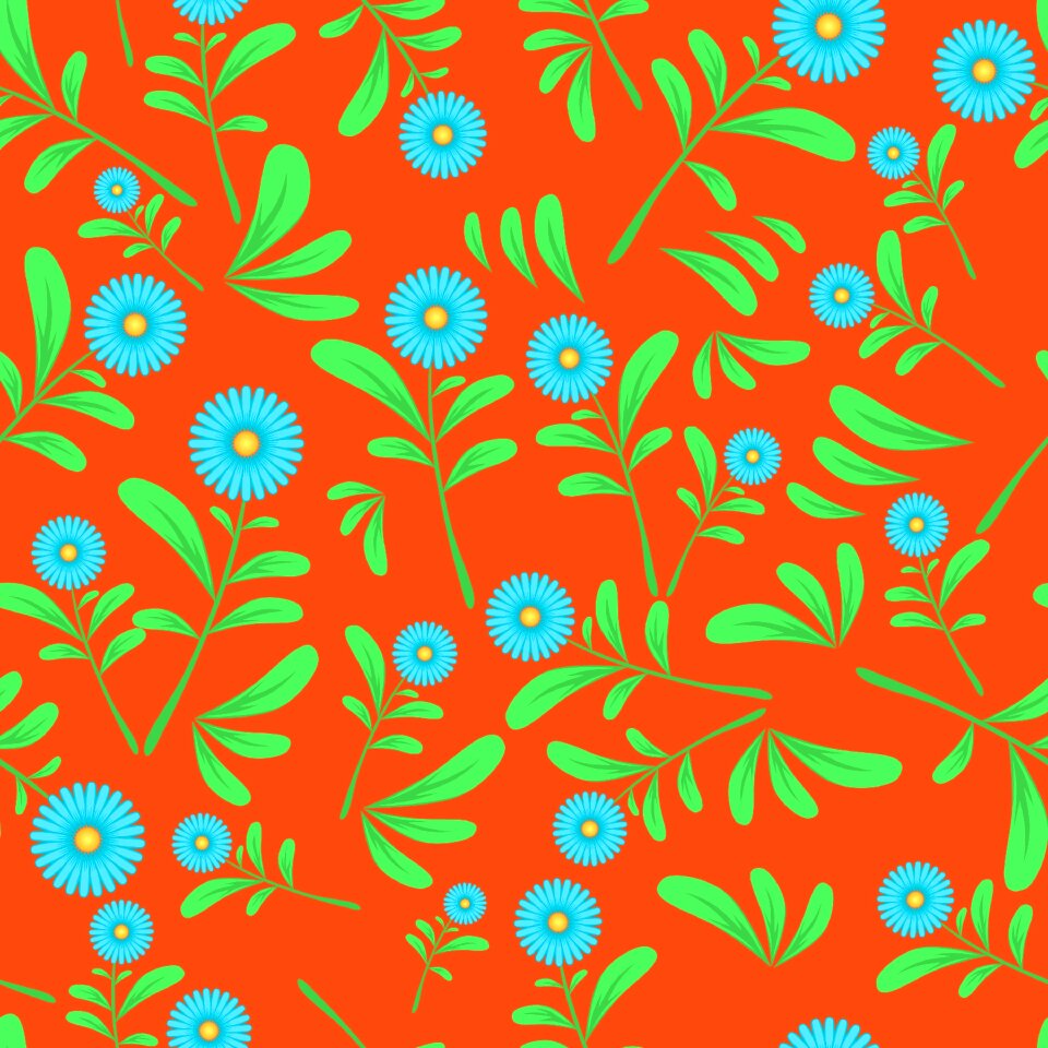 Flowers orange design