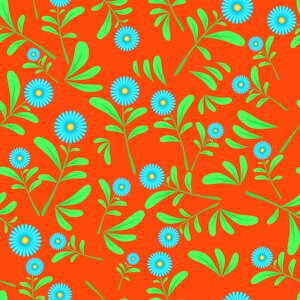 Flowers orange design