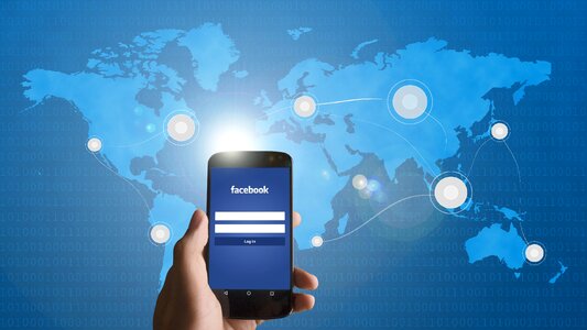 Social media icon phone button communication