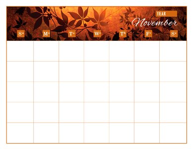 Nov schedule decorative