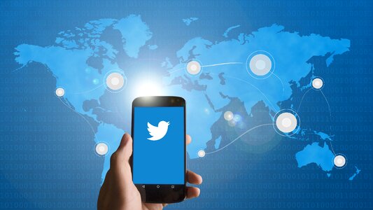 Social media icon phone button communication