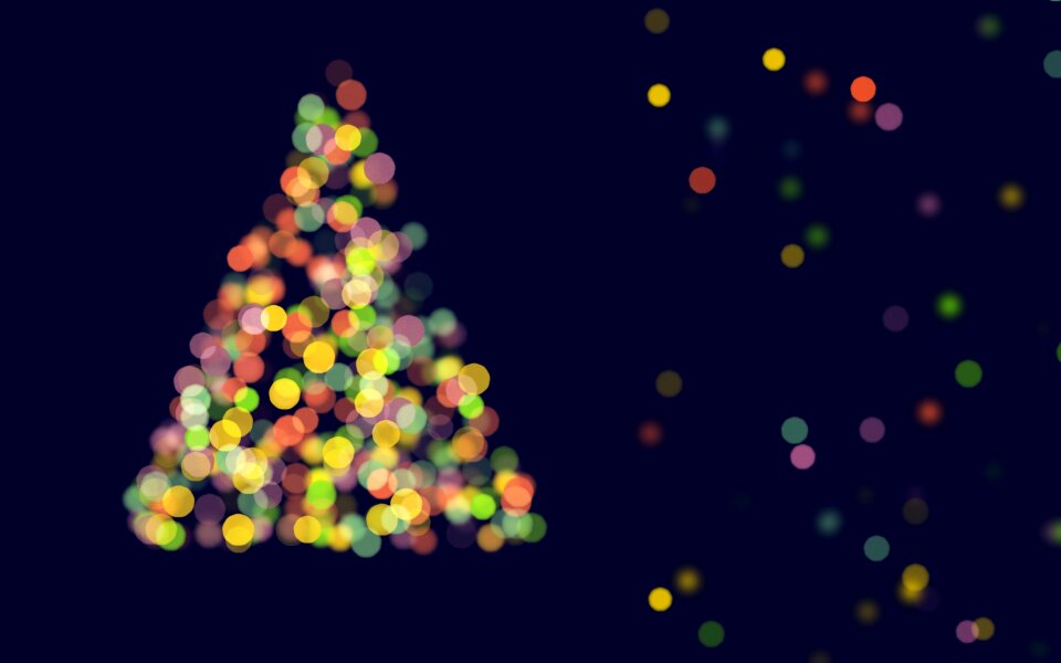 Blue tree blue abstract blue bokeh