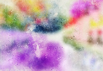 Watercolor vintage colorful