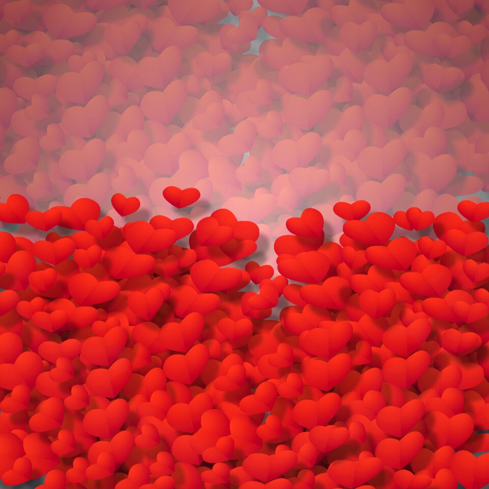 Red red love red heart