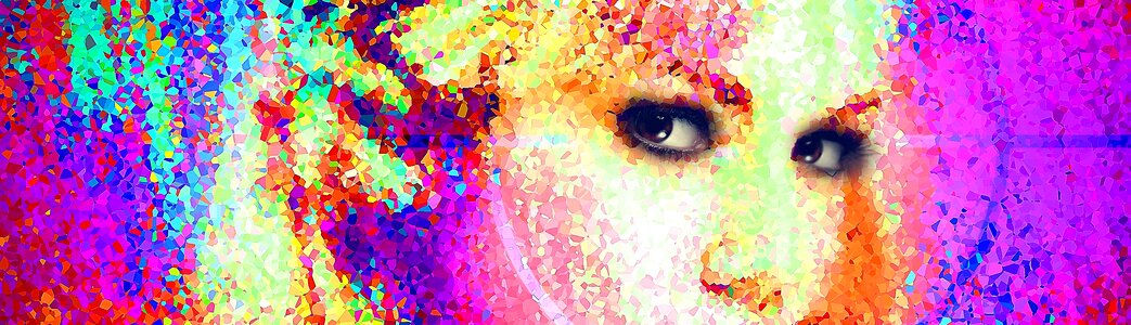 Eye contact art artistically