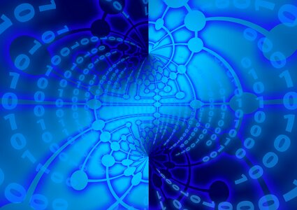 Digital blue effect