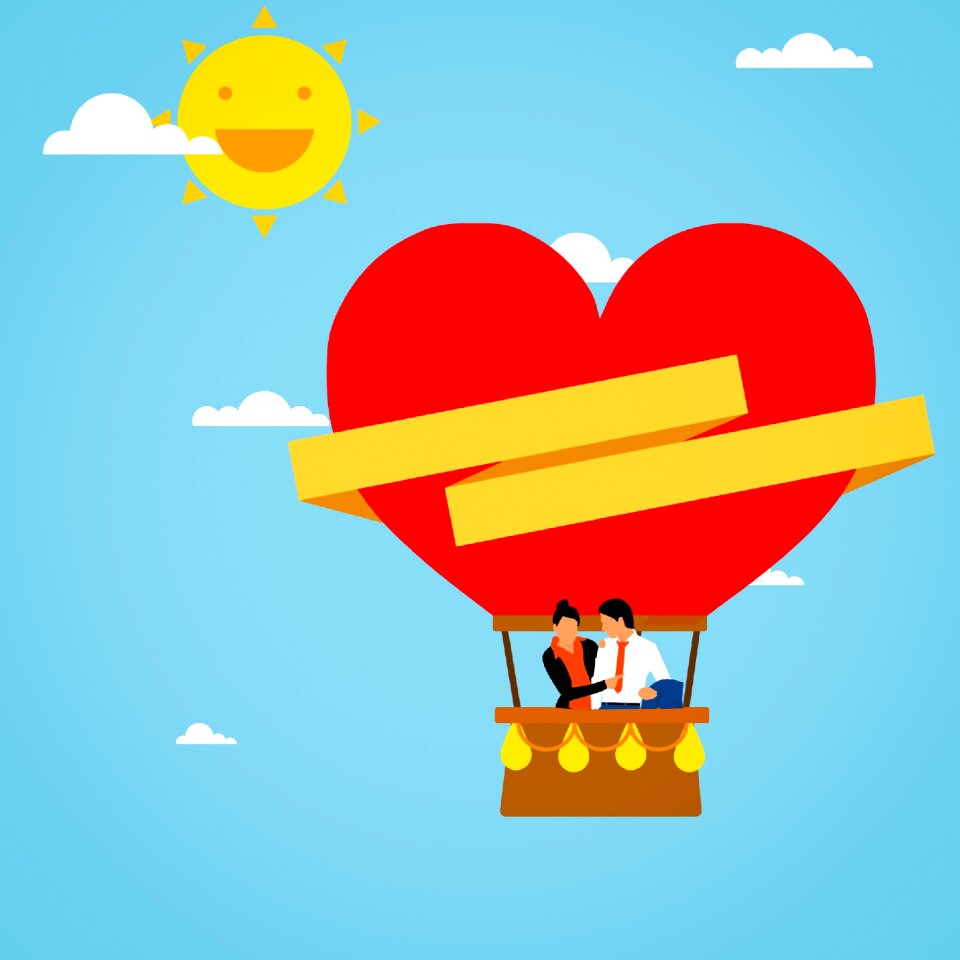 Romantic valentine i love you