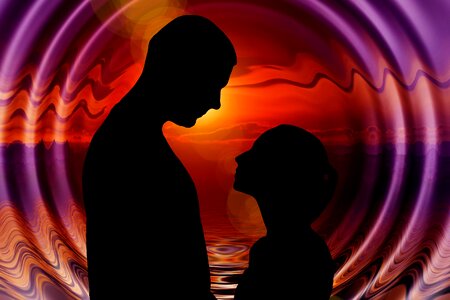 Lovers pair sky