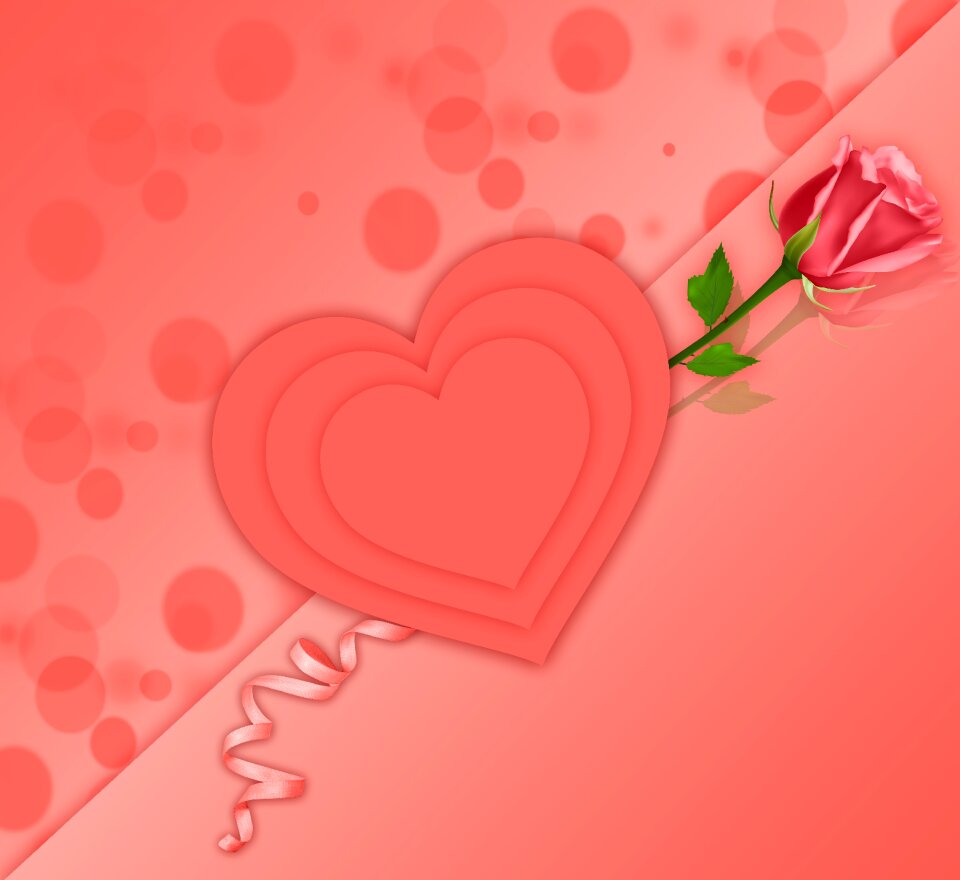 Romantic heart flower