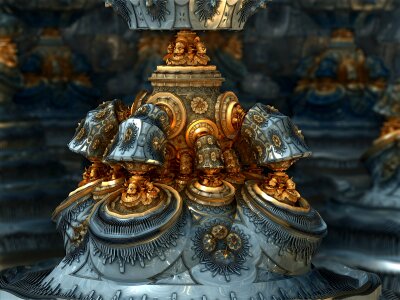 Mandelbulb3d digital sculpture