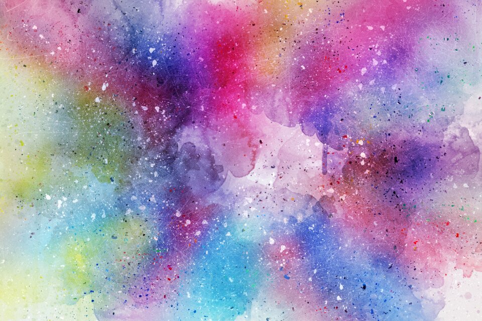 Watercolor vintage colorful