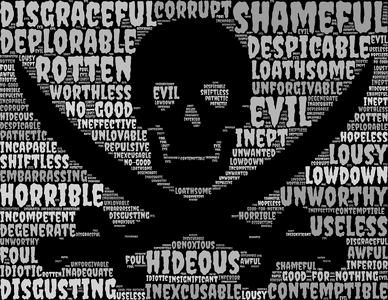 Suffering pirate skull