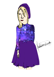 Girl purple Free illustrations