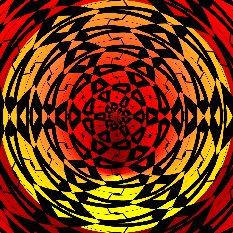 Yellow black geometric