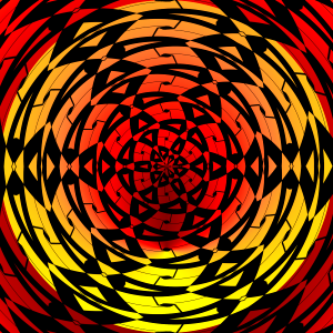 Yellow black geometric