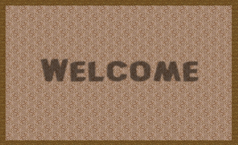 Doormat greeting home