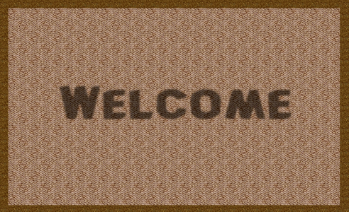 Doormat greeting home