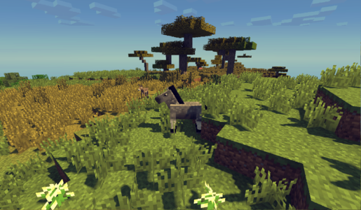 Savana donkey trees