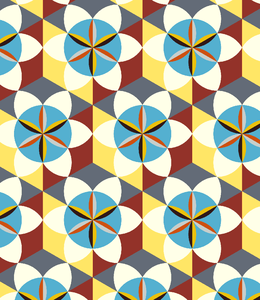 Psychedelic mosaic pattern