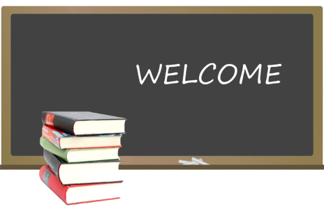 Back chalkboard welcome