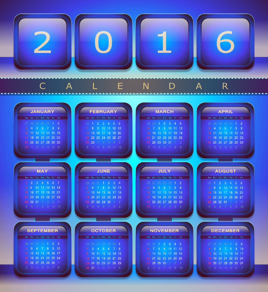Colorful square date