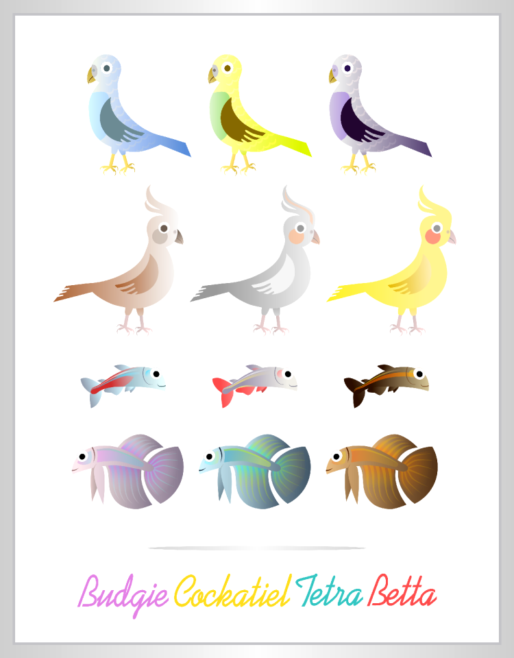 Cartoon cute set