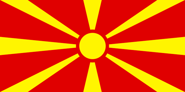 Red and yellow colors macedonia flag Free illustrations