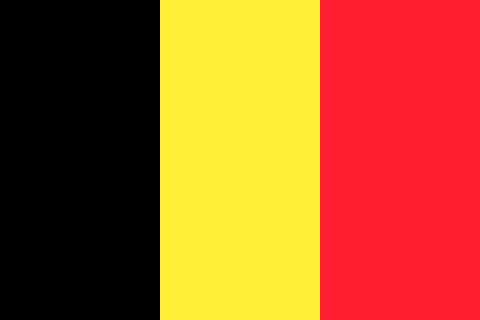 Yellow red black color european union member state flag of belgium