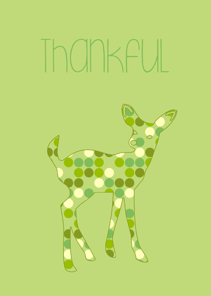 Deer animal card