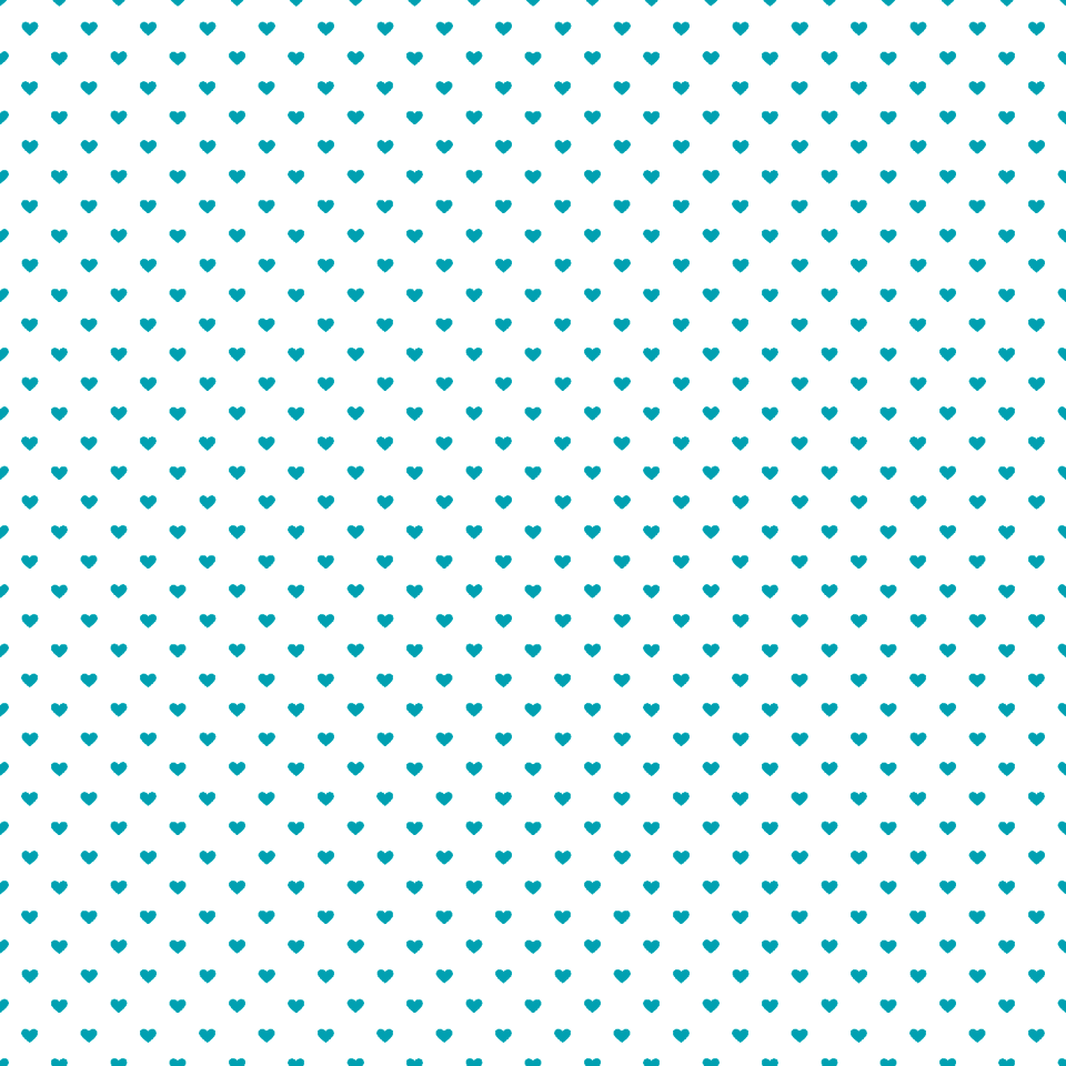 Heart white blue