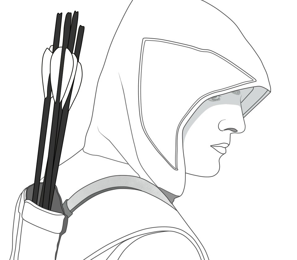 Sketch green arrow super hero