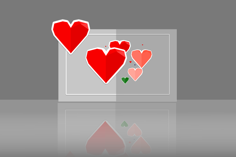 Romantic gift card