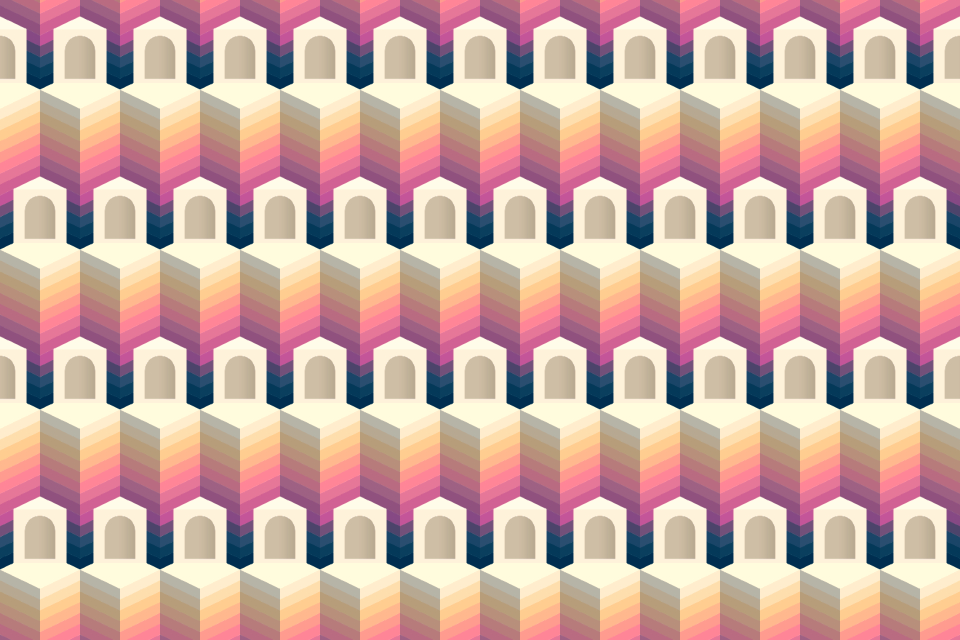 Arch doorway pattern seamless