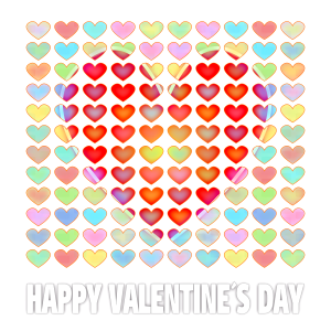 Love heart happy valentines day